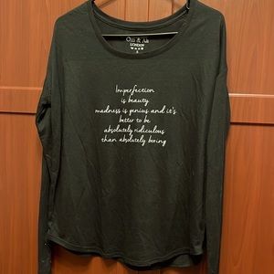 Graphic Long Sleeve Tee from Om & Ah - Small